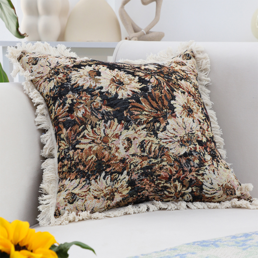 SOGA 50cm Vintage Oil Painting Color Raised Embroidery Empress Flower Throw Pillow, Furniture, Living Room Furniture, Occasional Chairs, , ,  - AU DEPOT 4