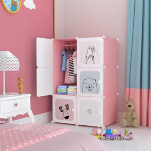 SOGA 6 Cubes Pink Portable Wardrobe Divide-Grid Modular Storage Organiser Foldable Closet, Home & Living, Bedroom, Bedroom Storage Solutions, Other, ,  - AU DEPOT 2