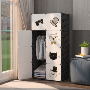 SOGA 8 Cubes Black Portable Wardrobe Divide-Grid Modular Storage Organiser Foldable Closet, Home & Living, Bedroom??edroom Storage Solutions, Other, , ,  - AU DEPOT 2