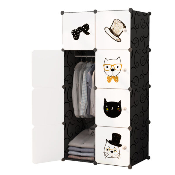 SOGA 8 Cubes Black Portable Wardrobe Divide-Grid Modular Storage Organiser Foldable Closet, Home & Living, Bedroom??edroom Storage Solutions, Other, , ,  - AU DEPOT 1