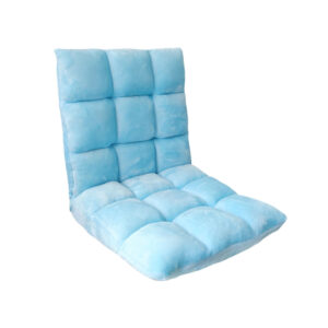 SOGA Floor Recliner Collapsible Lounge Sofa Couch Folding Chair Cushion Light Blue LoungeChairLightBlue AU DEPOT - AU DEPOT