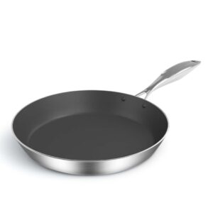 SOGA Stainless Steel Fry Pan 20cm Frying Pan Induction FryPan Non Stick Interior frying pans FryPanNS286820CMA AU DEPOT frying pans - AU DEPOT