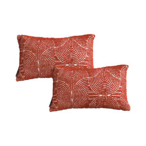 SOGA 2X 30cm Cinnabar Pillow Perfect Burnt Indoor/Outdoor Corded Throw Red Set Lumbar Throw Pillow, Furniture, Living Room Furniture, Occasional Chairs, , ,  - AU DEPOT 1