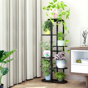 SOGA 2X 4 Tier 5 Pots Black Metal Plant Rack Flowerpot Storage Display Stand Holder Home Garden Decor, Home & Living, Home Decor, Indoor Pots, Planters and Plant Stands, , ,  - AU DEPOT 3