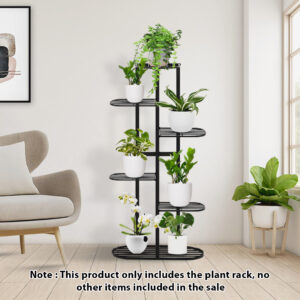 SOGA 2X 7 Tier 8 Pots Black Metal Plant Rack Flowerpot Storage Display Stand Holder Home Garden Decor, Home & Living, Home Decor, Indoor Pots, Planters and Plant Stands, , ,  - AU DEPOT 2