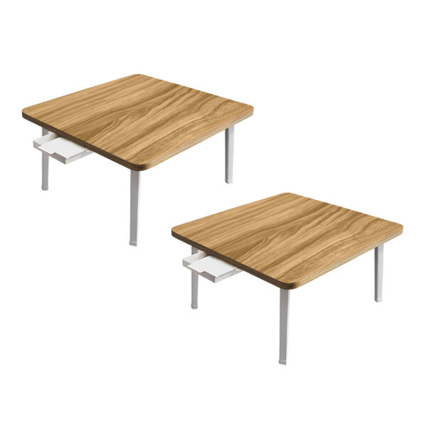 SOGA 2X Wood-Colored Portable Floor Table Small Square Space-Saving Mini Desk Home Decor, Desks & Computer Tables, , , , ,  - AU DEPOT 1