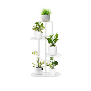 SOGA 4 Tier 5 Pots White Metal Plant Rack Flowerpot Storage Display Stand Holder Home Garden Decor FPotH40 AU DEPOT - AU DEPOT