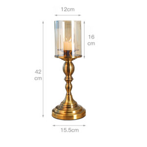 SOGA 42cm Gold Nordic Deluxe Candlestick Candle Holder Stand Pillar Glass /Iron, Home & Living, Home Decor, Candles & Holders, Candle Accessories, ,  - AU DEPOT 2