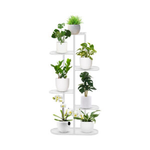 SOGA 6 Tier 7 Pots White Metal Plant Rack Flowerpot Storage Display Stand Holder Home Garden Decor, Home & Living, Home Decor, Indoor Pots, Planters and Plant Stands, , ,  - AU DEPOT 1