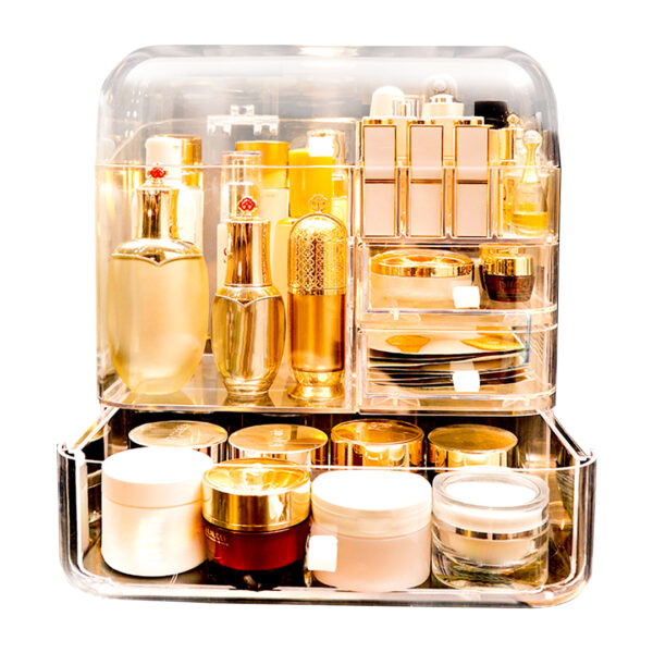 SOGA Transparent Cosmetic Storage Box Clear Makeup Skincare Holder with Lid Drawers Waterproof Dustproof Organiser, Home, Bathroom, Bathroom Accessories, Bathroom Storage, ,  - AU DEPOT 1