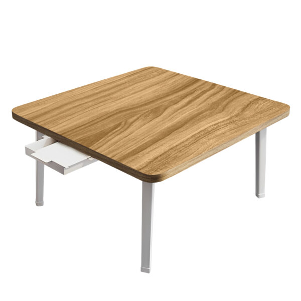 SOGA Wood-Colored Portable Floor Table Small Square Space-Saving Mini Desk Home Decor, Desks & Computer Tables, , , , ,  - AU DEPOT 1