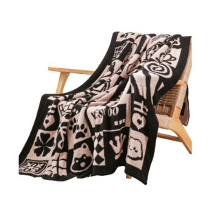 SOGA 130x160cm Throw Blanket Black and White New Year Limited Edition Peace and Joy Plush Cozy, Home, Bed Linen, Throws And Blankets, Blankets, ,  - AU DEPOT 1