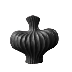 SOGA 25X24cm Ornament Small Matte Black Vases Countertop Decoration Accessories Porch Crafts Home Decor, Home & Living, Home Decor, Indoor Pots, Planters and Plant Stands, , ,  - AU DEPOT 1