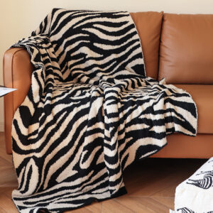 SOGA 2X 130x170cm Throw Blanket Black and White Soft Zebra Print Half Fleece Casual Stylish Cozy, Home, Bed Linen, Throws And Blankets, Blankets, ,  - AU DEPOT 3