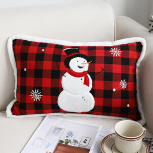 SOGA 2X 30cm Throw Pillow Red Christmas Snowman Lumbar Cushion for Festive Holiday Winter Home Decor, Furniture, Living Room Furniture, Occasional Chairs, , ,  - AU DEPOT 2