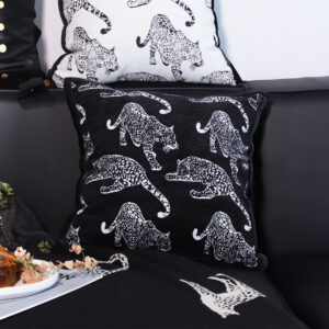 SOGA 2X 45cm Throw Pillow Black Leopard Light Luxury Decorative Cushion for Living Room, Furniture, Living Room Furniture, Occasional Chairs, , ,  - AU DEPOT 3