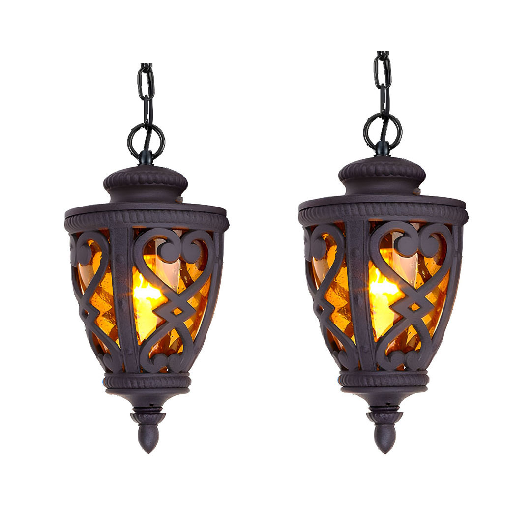 Vintage Lamp 2X 48cm Aluminum Glass Lantern Chandelier for Home Decor - Lamps - Lamp301HangX2 1 Lamps - AU DEPOT Vintage Lamp 2X 48cm  Aluminum Glass Lantern Chandelier for Home Decor, Home & Living, Lighting, Indoor Lights, Lamps, ,  - AU DEPOT 1