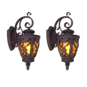 SOGA 2X 57cm Vintage Outdoor Wall Lantern Antique Bronze Sconce, Home & Living, Lighting, Indoor Lights, Lamps, ,  - AU DEPOT 1