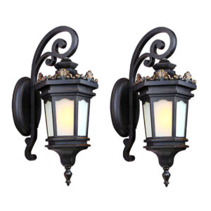 Vintage Lantern 2X 62cm Wall Light Elegant Aluminum & Glass Design Classic Outdoor Lighting Rustic Vintage Style, Home & Living, Lighting, Indoor Lights, Lamps, ,  - AU DEPOT 1