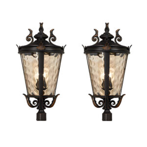 Vintage Lantern 2X 71.2cm Wall Lamp Modern Aluminum & Glass Wall Light Classic Outdoor Sconce Decorative Exterior Lighting, Home & Living, Lighting, Indoor Lights, Lamps, ,  - AU DEPOT 1