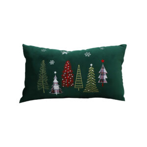 SOGA 30cm Throw Pillow Green Christmas Forest Embroidered Lumbar for Festive Holiday Cushion Home Decor, Furniture, Living Room Furniture, Occasional Chairs, , ,  - AU DEPOT 1