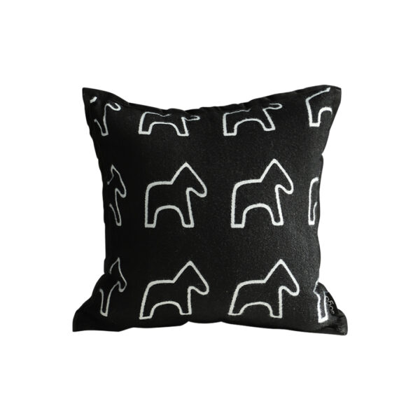 SOGA 45cm Throw Pillow Black Teddy Fleece Square Pony Design Decorative Cushion for Living Room, Furniture, Living Room Furniture, Occasional Chairs, , ,  - AU DEPOT 1