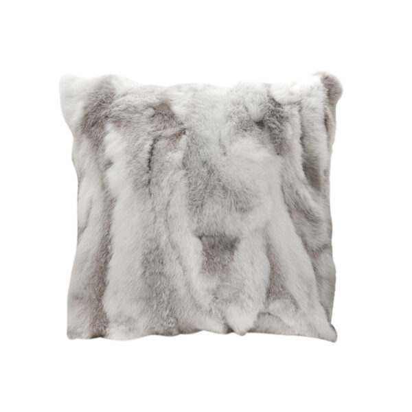 SOGA 45cm Throw Pillow Floral Gray Rabbit Fur Square Warm Cozy Decorative Cushion Home Decor, Furniture, Living Room Furniture, Occasional Chairs, , ,  - AU DEPOT 1