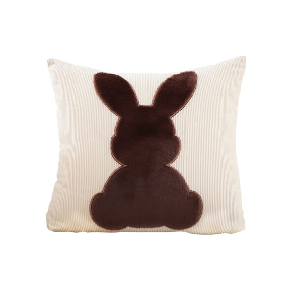 SOGA 45cm Throw Pillow Light Tan Square Cushion with Soft Coffee Bunny Design Decorative Home Decor, Furniture, Living Room Furniture, Occasional Chairs, , ,  - AU DEPOT 1