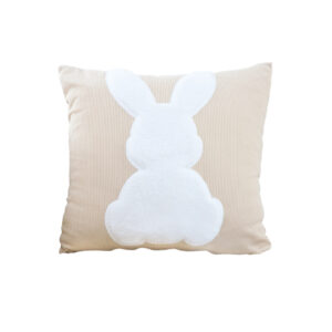 SOGA 45cm Throw Pillow Light Tan Square Cushion with Soft White Rabbit Design Decorative Home Decor, Furniture, Living Room Furniture, Occasional Chairs, , ,  - AU DEPOT 1