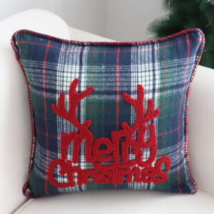 SOGA 45cm Throw Pillow Multicolor Christmas Plaid with Antler Design for Festive Holiday Square Cushion Home Decor, Furniture, Living Room Furniture, Occasional Chairs, , ,  - AU DEPOT 2