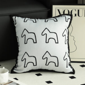 SOGA 45cm Throw Pillow White Teddy Fleece Square Pony Design Decorative Cushion for Living Room, Furniture, Living Room Furniture, Occasional Chairs, , ,  - AU DEPOT 2