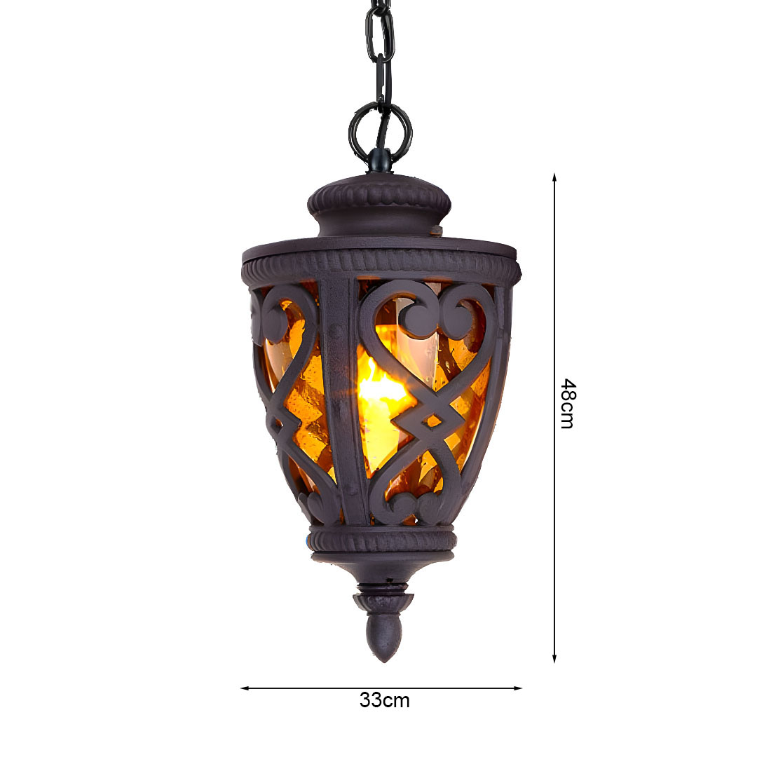 Vintage Lamp 48cm Aluminum Glass Lantern Chandelier for Home Decor, home & living > outdoor living > barbecues > barbecues > freestanding, , , , ,  - AU DEPOT 5