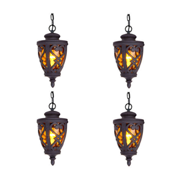 Vintage Lamp 4X 48cm Aluminum Glass Lantern Chandelier for Home Decor, Home & Living, Lighting, Indoor Lights, Lamps, ,  - AU DEPOT 1