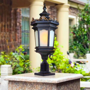 SOGA 6X 72cm Vintage Lamp Lantern Stand Elegant Aluminum & Glass Outdoor Light, Home & Living, Lighting, Indoor Lights, Lamps, ,  - AU DEPOT 2