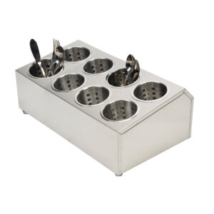 SOGA 18/10 Stainless Steel Commercial Conical Utensils Cutlery Holder with 8 Holes, , , , , ,  - AU DEPOT 1