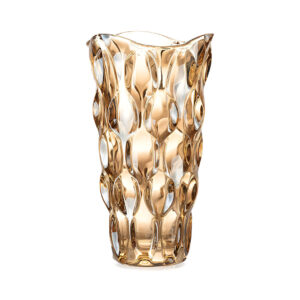 SOGA 29.8cm Golden Amber Glass Crystal Vase Elegant Modern Home D?cor, Home & Living, Home Decor, Vases, , ,  - AU DEPOT 1