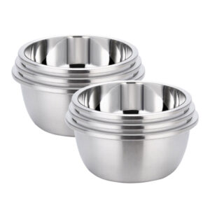 SOGA 2X 3Pcs Deepen Polished Stainless Steel Stackable Baking Washing Mixing Bowls Set Food Storage Basin, , , , , ,  - AU DEPOT 1