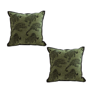 SOGA 2X 40cm Throw Pillow Green Leopard Square Retro Decorative Cushion for Living Room, , , , , ,  - AU DEPOT 1