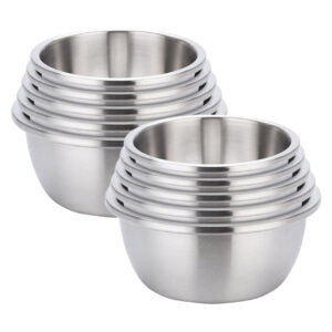 SOGA 2X 5Pcs Deepen Matte Stainless Steel Stackable Baking Washing Mixing Bowls Set Food Storage Basin, Home & Living, Kitchen & Dining, Bakeware, Mixing Bowls, ,  - AU DEPOT 1