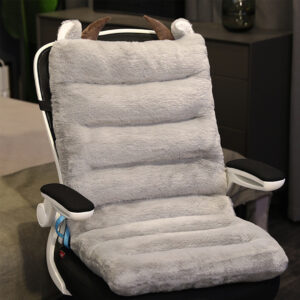 Buy SOGA 2X Grey One Piece Siamese Cushion Office Sedentary Butt Mat Back Waist Chair Support Home Decor With Buffalo Ears Online - Furniture - 2 - AU Depot Free Shipping