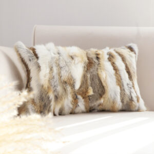 Buy SOGA 30cm Throw Pillow Coffee Rabbit Fur Lumbar Warm Cozy Decorative Cushion Home Decor Online - Furniture - 2 - AU Depot Free Shipping