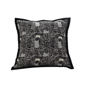 SOGA 45cm Throw Pillow Black Cat Paradise Wide Border Decorative Cushion for Living Room, Furniture, Living Room Furniture, Occasional Chairs, , ,  - AU DEPOT 1