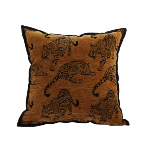 SOGA 45cm Throw Pillow Dark Brown Leopard Square Retro Decorative Cushion for Living Room, , , , , ,  - AU DEPOT 1