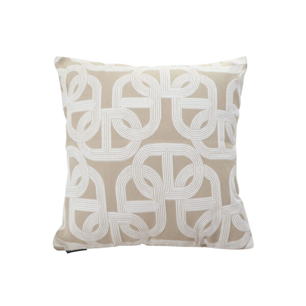 SOGA 50cm Throw Pillow Beige Interlocking Geometric Pattern Modern Accent for Home D?cor, , , , , ,  - AU DEPOT 1