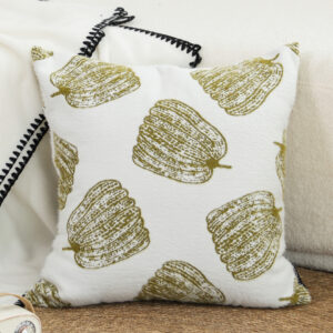 Buy SOGA 50cm Throw Pillow White with Olive Green Autumn Harvest Pumpkin Print Home Decor Online - Furniture - 2 - AU Depot Free Shipping