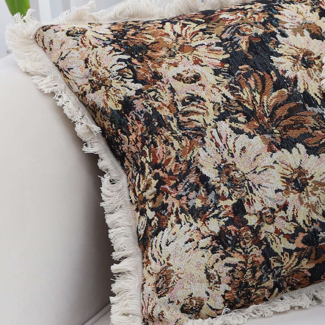 SOGA 50cm Vintage Oil Painting Color Raised Embroidery Empress Flower Throw Pillow, Furniture, Living Room Furniture, Occasional Chairs, , ,  - AU DEPOT 3