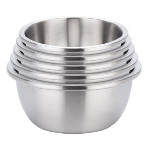 SOGA 5Pcs Deepen Matte Stainless Steel Stackable Baking Washing Mixing Bowls Set Food Storage Basin, , , , , ,  - AU DEPOT 1