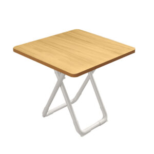 SOGA 80cm Wood Color Board Square Table with White Legs Modern and Stylish Design for Home Decor, , , , , ,  - AU DEPOT 1