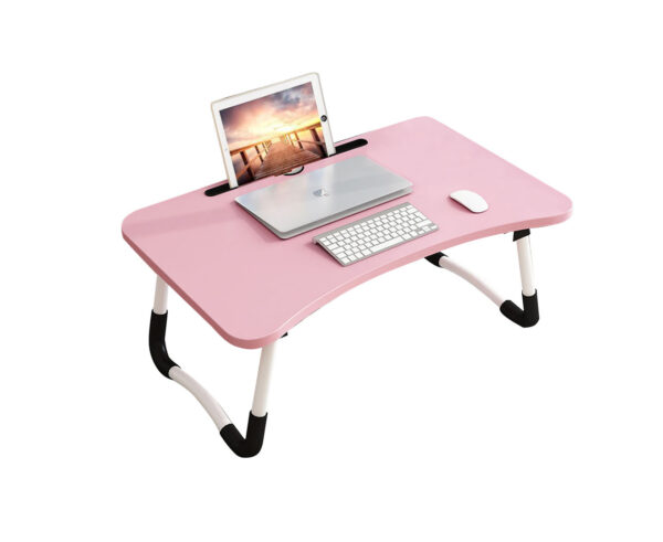 SOGA Pink Portable Bed Table Adjustable Foldable Bed Sofa Study Table Laptop Mini Desk with Notebook Stand Card Slot Holder Home Decor, , , , , ,  - AU DEPOT 1