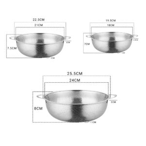 Buy SOGA Stainless Steel Perforated Metal Colander Set Food Strainer Basket Mesh Net Bowl with 2 Handle Online - Home & Living - 2 - AU Depot Free Shipping